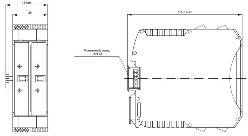 Габаритные размеры EF 24DC/24DC-0.05 4